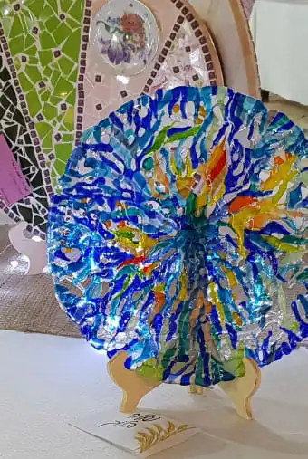 צלחת ויטראז' בעבודת יד