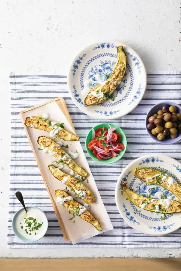 מתכון לקישואים ממולאים עם גבינת עיזים